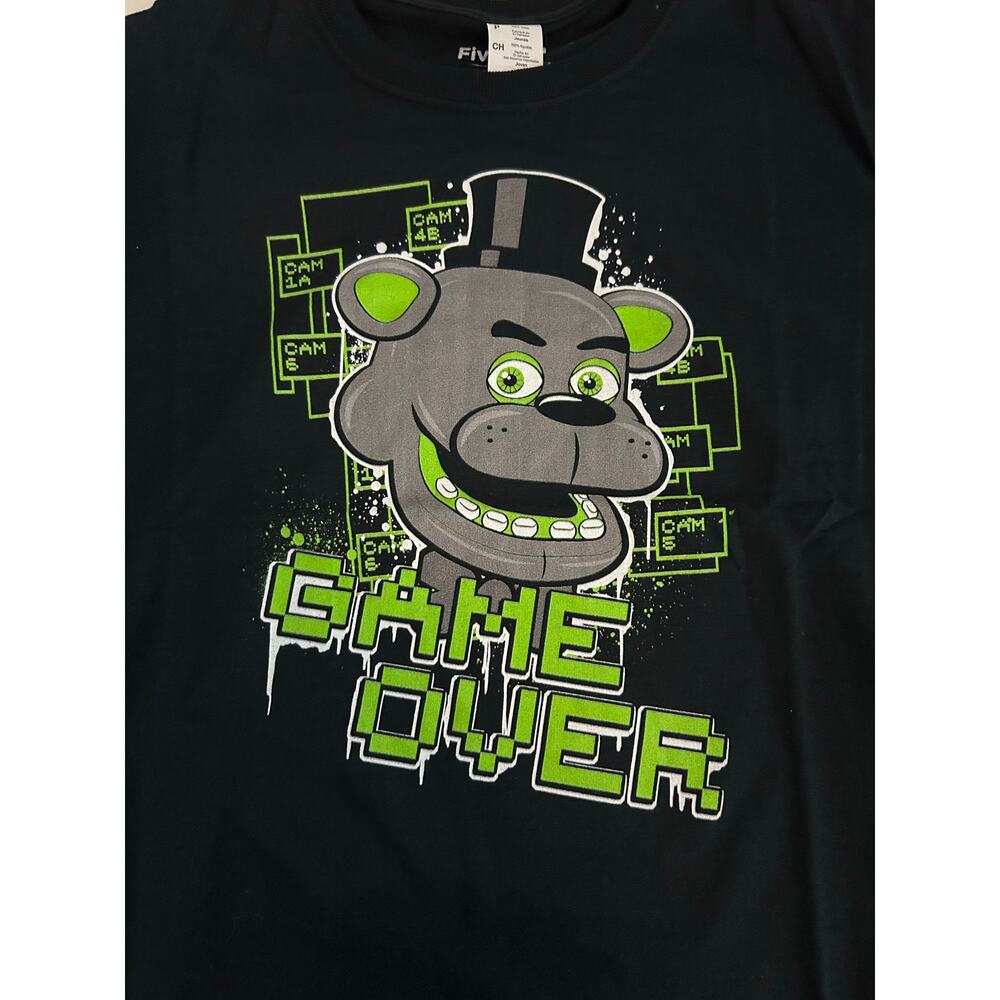 FIVE NIGHTS AT FREDDY'S Graphic Tee NEW Unisex Black LS Size Youth Small